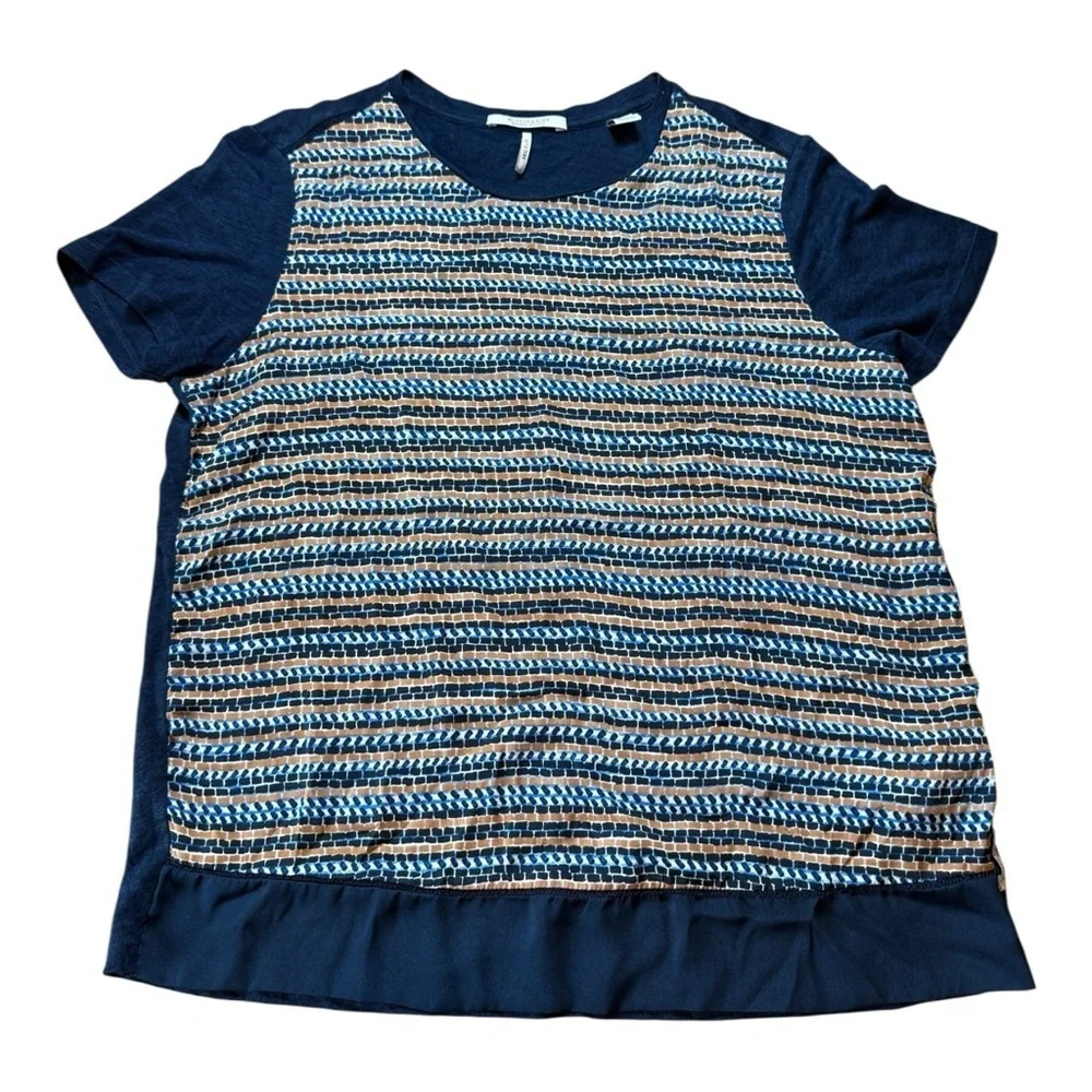 Scotch & Soda Maison Scotch Raffia Town Top XS Mixed Print Polyester Linen